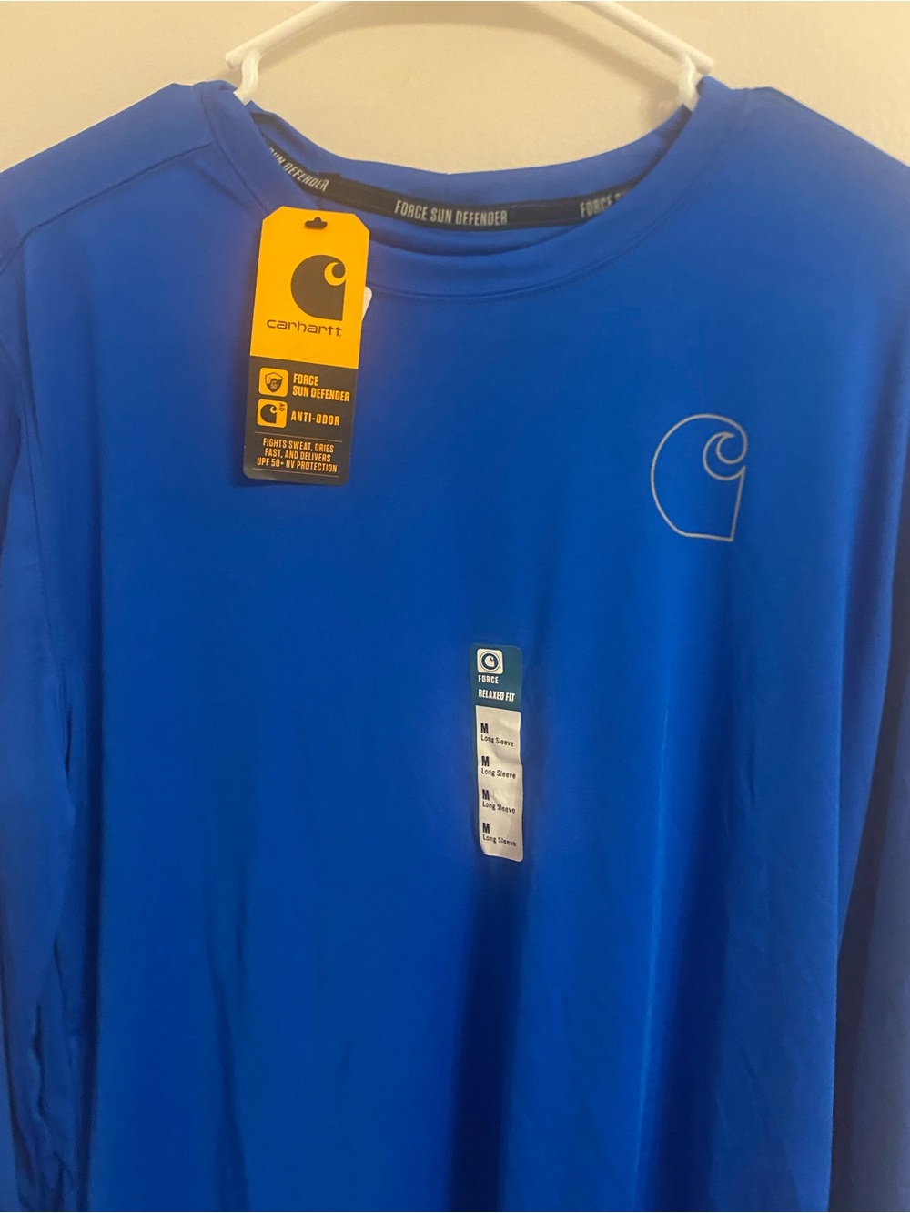 Carhartt Men's Long Sleeve Performance Shirt - Blue medium